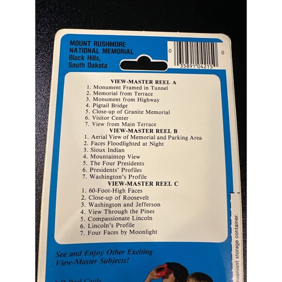 Vintage 1977 View-Master Mount Rushmore 3D 3 Reel Set Sealed USA - Picture 5 of 6